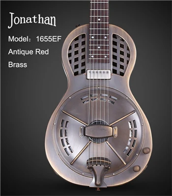 Jonathan 16 серия резонатор гитара, resophonic Гитара s, металлический корпус Duolian guiatrs - Цвет: 1655EF with pickup