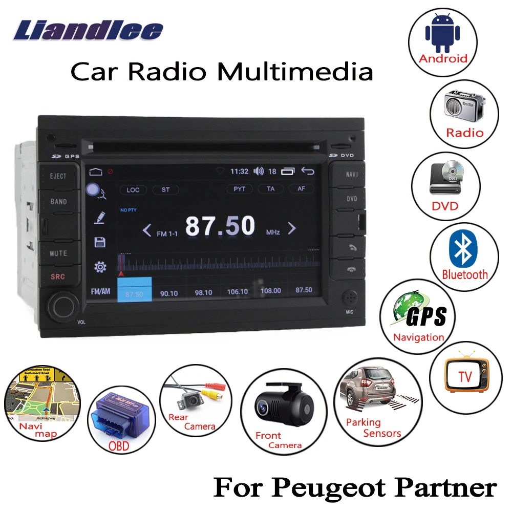

Для Peugeot Partner 2008-2017 Android автомобильное радио CD DVD плеер GPS навигация ТВ HD экран BT