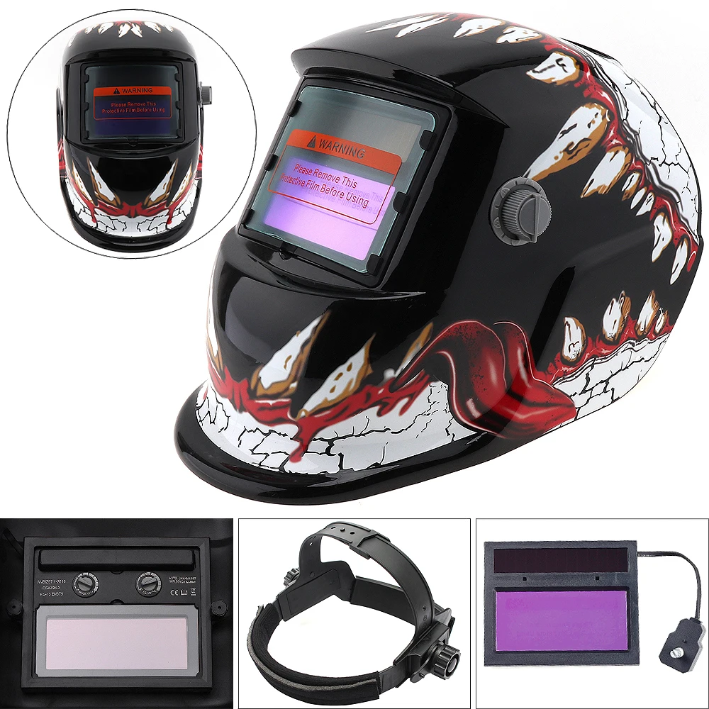 

New Auto Darkening Welding Helmet Welding Mask Lenses Solar Powered Cap for Soldering MIG MMA Electric Welding Mask Accessories