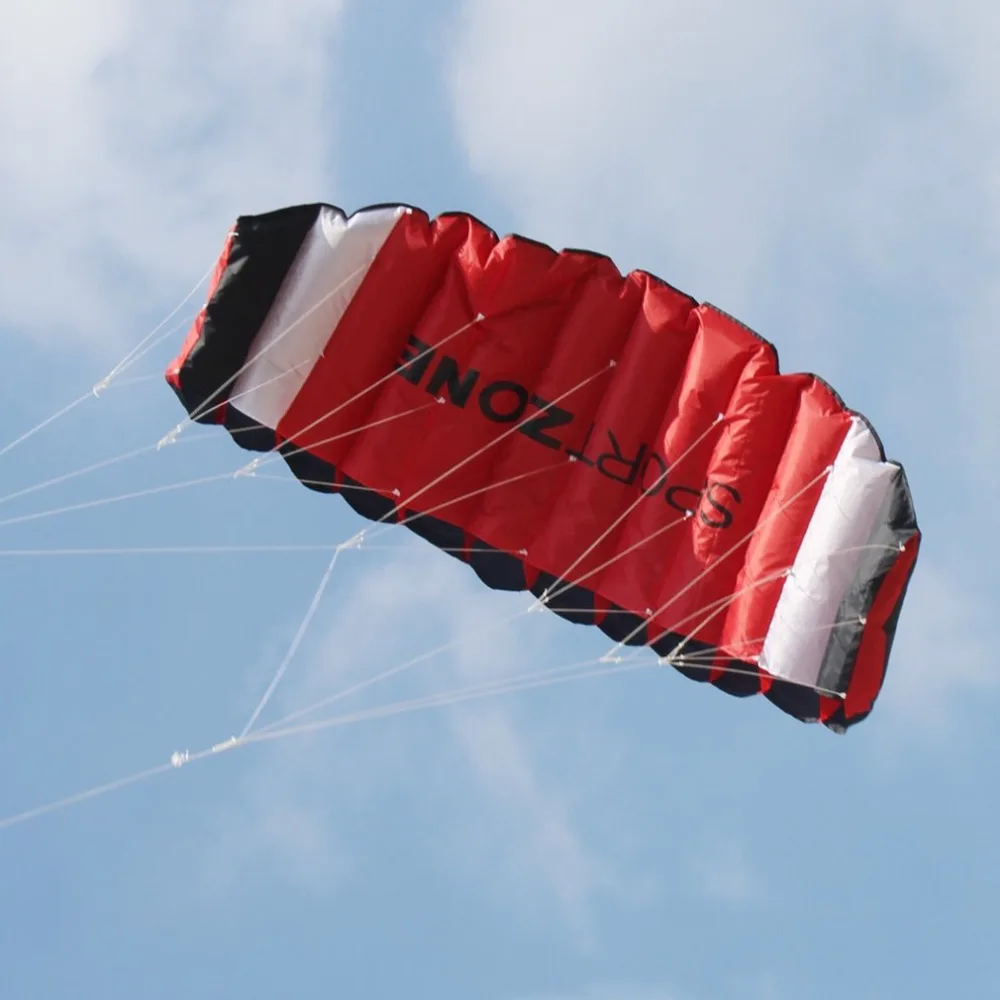 NEW 1.8m Dual Line Parafoil Parachute Stunt Sport Beach Kite Outdoor Sports Toy 