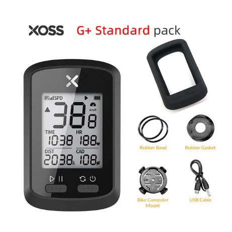 XOSS G+ gps компьютер Велоспорт Bluetooth 4,0 ANT+ велосипедный беспроводной компьютер цифровой спидометр подсветка с велосипедным креплением - Цвет: 02