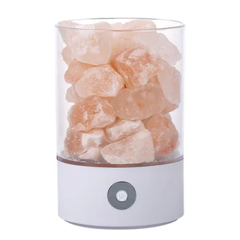 

USB Real Himalayas Salt Crystal Rock Lamp Good for Health Small Mineral Negative Ionic Stone Lava Salt Night Light for Bedroom O