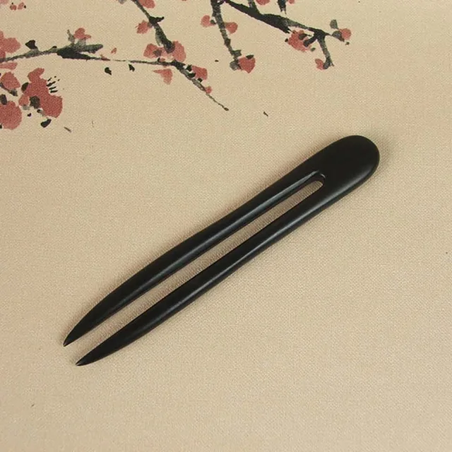 Oaoleer Women Hair Accessories Wood Hand Carved Stick Hair Combs Clips For Women Girls Vintage Elegant Ebony U Shaped Headwear 3