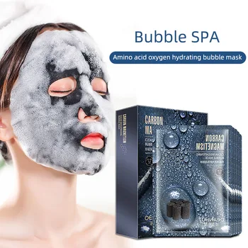 

Carbon Magnetism Cleaning Oil-control Hydration Bubble Face Mask Bamboo Charcoal Black Mask Moisturizing Shrinking Pores Mask