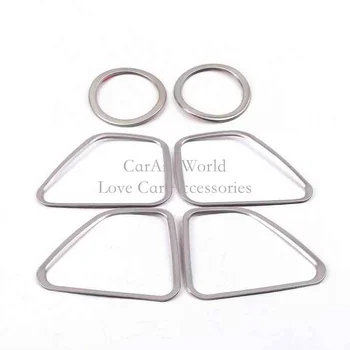 

For Mitsubishi Outlander 2013-2020 Circle Audio Door Speaker Cover Ring Trims Stainless Steel Decorate Protector Car Aceessories
