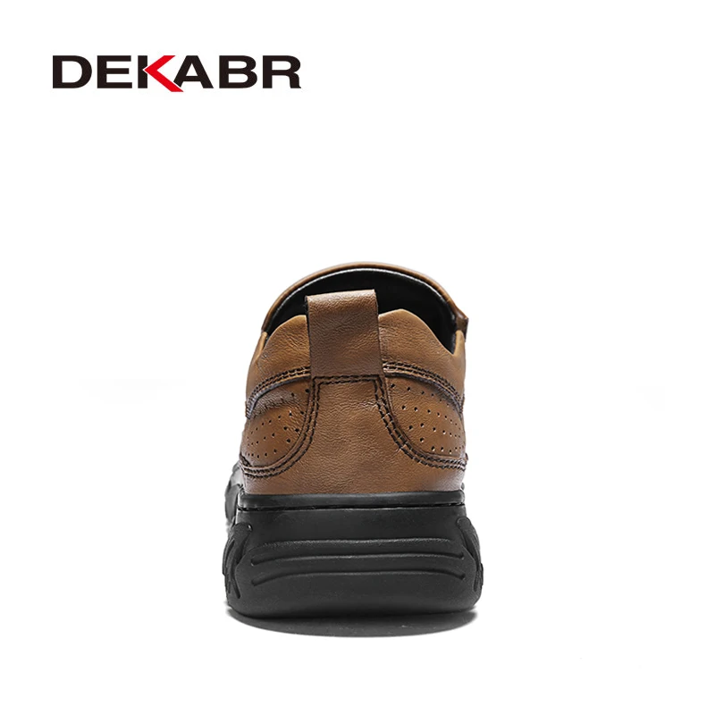 DEKABR Plus Size 48 Genuine Leather Casual Shoes Luxury Brand Men Loafers Moccasins Comfortable Soft Oxford Shoes Driving Shoes