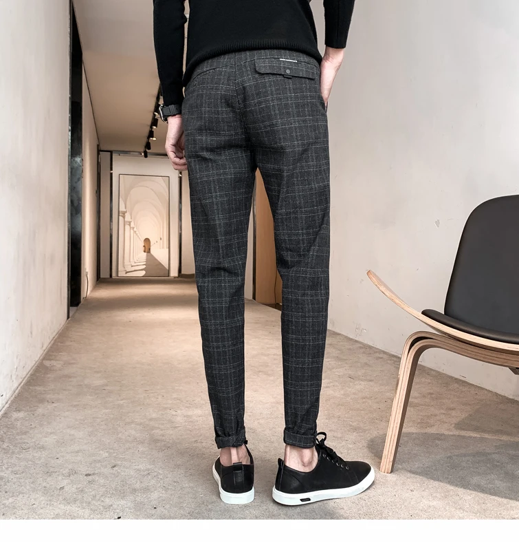 Повседневные клетчатые длинные штаны, мужские брюки хип-хоп Jogger Брюки мужские тренировочные брюки уличная мужские брюки