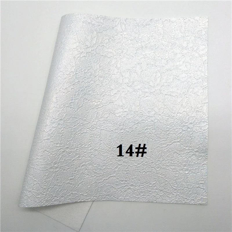 14 Glitterwishcome 21X29 см A4 размер винил для бантов кружево тиснение искусственная ткань, синтетическая искусственная кожа листы для бантов, GM608A - Цвет: 14
