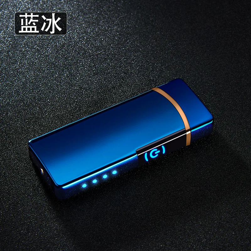 Сенсорная Зажигалка USB металлическая перезаряжаемая ветрозащитный негорящий электрические зажигалки двойная дуга электронная плазменная зажигалка - Цвет: 3