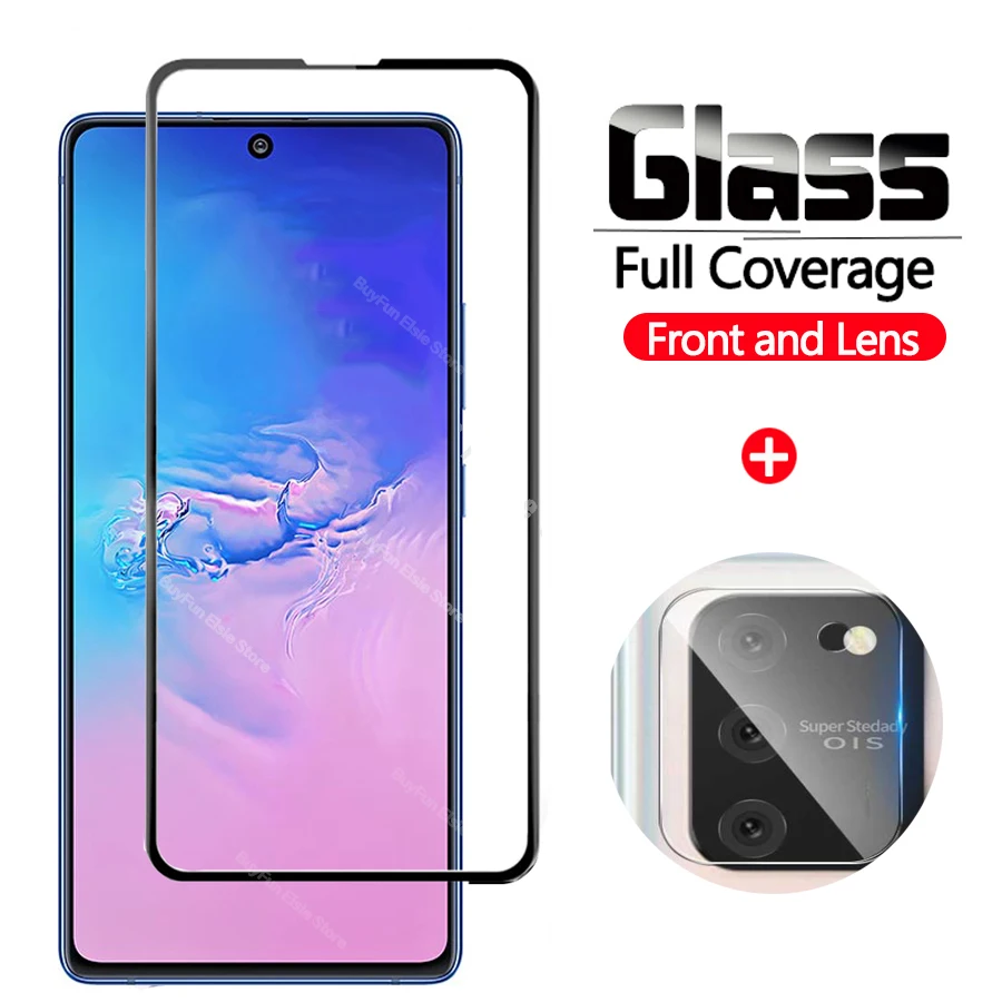 

2 in 1 Screen Protector Glass For Samsung Galaxy S10 Lite S10Lite Tempered Glas Samsun S 10 Light G770 Protective Glass Film