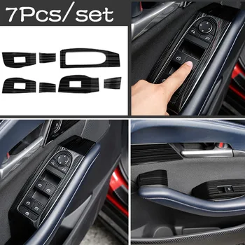 

Car Door Window Glass Lift Switch Button Inside Door Handle Frame Trim Cover for Mazda CX30 CX-30 2020 2021 Car Accessories