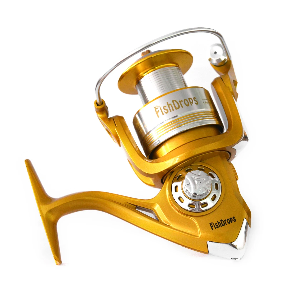

Fishdrops 12+1BB Ball Bearings 5.2:1 Lightweight Spinning Fishing Reel Aluminum Spool Reels Fishing Tackle Pesca De carretilha