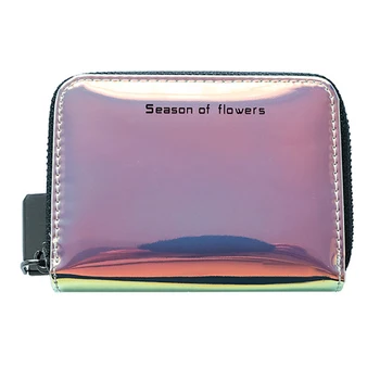 

Women Multiple Card Slot Elegant Mini Wallet Card Holder Variable Color Durable PU Leather Casual