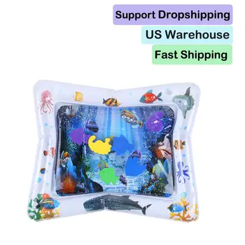 

Baby Kids Water Play Mat Inflatable Toddler Fun Activity Play Center Thicken PVC Infant Tummy Time Playmat Water Mat for Babies