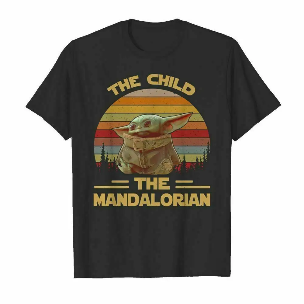Детская Винтажная футболка с мандалорианским принтом йода, новая футболка, забавные игровые футболки с умником