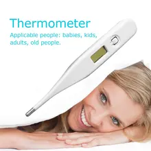 Digital Lcd Body Thermometer Abs Square Head Waterproof High Precision