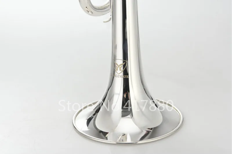 

MARGEWATE New Arrival Bb Trumpet B Flat Musicla Instrument Brass Silver Plated Performance Trumpet with Mouthpiece Case