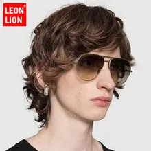 LeonLion, большие солнцезащитные очки, мужские, Роскошные, Ретро стиль, солнцезащитные очки для мужчин/женщин, зеркальные, солнцезащитные очки для мужчин, Ретро стиль, Oculos De Sol Masculino