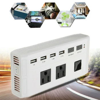 

USB Voltage Adapter Portable Power Inverter Durable Auto Car Converter Sine Wave 200W 12V To 110V 220V Transformer Charger