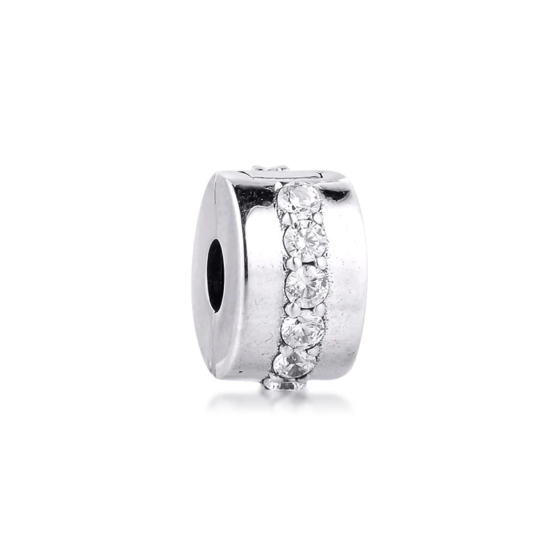 Fits Moments Bracelet Genuine 925 Sterling Silver Shining Path Clip Charm Beads for DIY Making Women Jewelry kralen perles | Украшения и