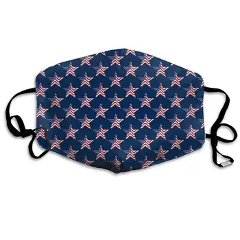 

Garde Art Studio Mask Can Be Washed Reusable Mouth Mask, Funny Anti-Dust Face Masks, Patriotic American Flag USA Stars Navy Blue