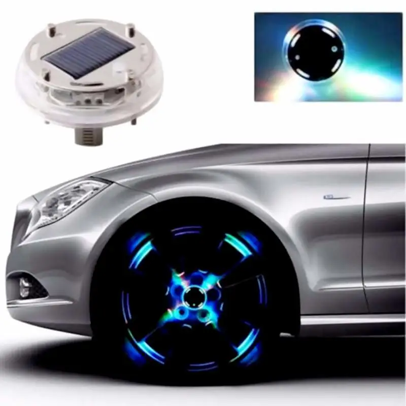 

12 LED 4 Models Car Vehicle Solar Energy Flash Wheel Tire Light Auto Decorative Colorful Hub Lamp Auto Accessories Car Lights