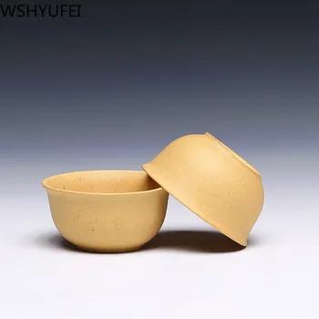 

New style Purple sand handmade Small cup Anti-scalding heat Tea set tea set Tea cup Household tea set accessories WSHYUFEI