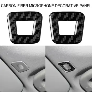 

2Pcs Carbon Fiber Microphone Decor Panel Sticker for Alfa Romeo-Giulia 17-19