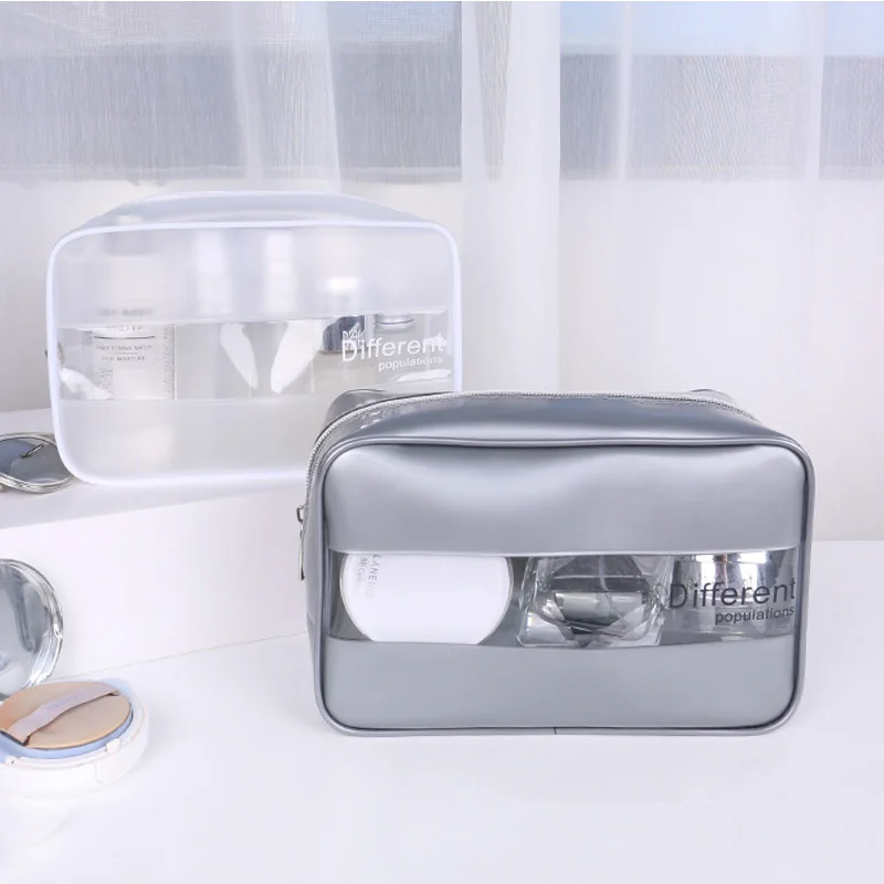 

Waterproof makeup bags Transparent Cosmetic Bag Digital Stitching Travel Goods Daily Receiving Bag Simple and Easy Washing Bags