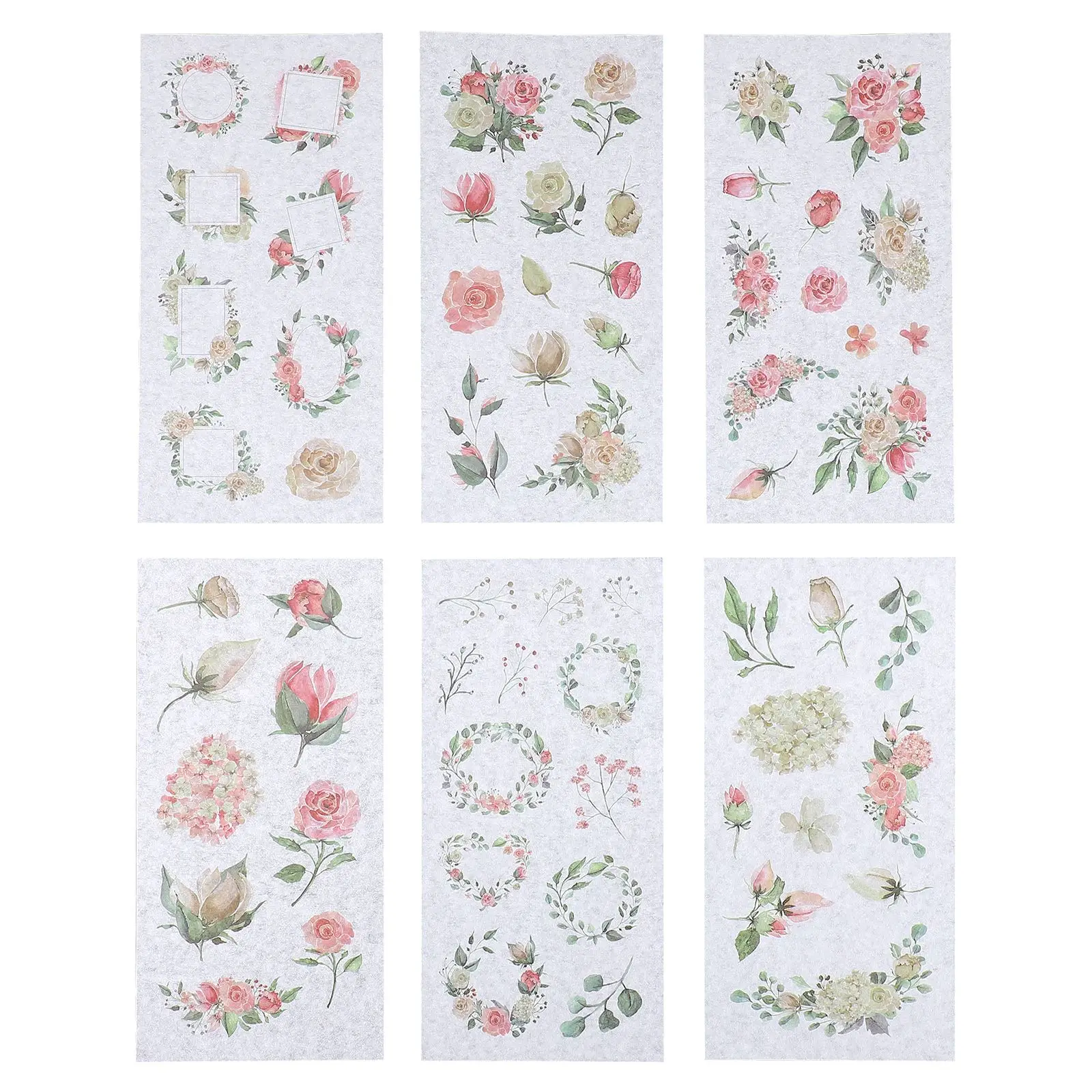 6 комплектов красочных необычных наклеек с цветочным рисунком | Дом и сад