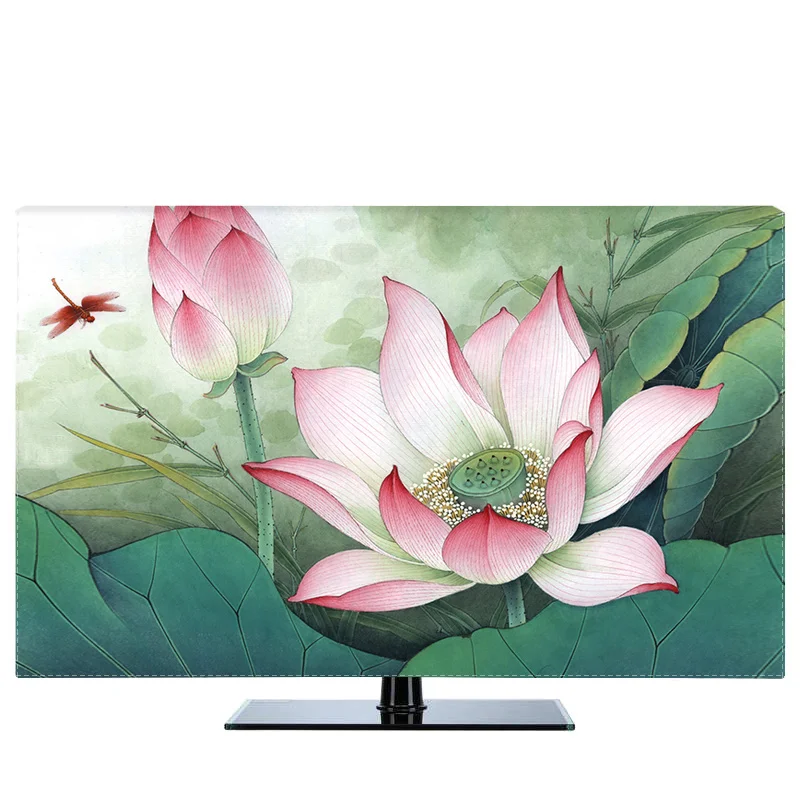 Custom 19" - 80" 22 inch 75 Decorative Hood Cover for Screen LCD TV PC Lotus Water Lily Waterproof Multi-color |