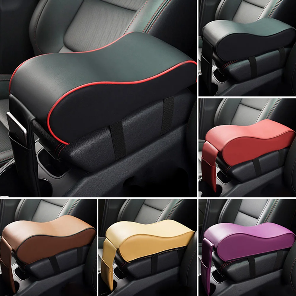 

Universal Leather Car Armrest Pad Car armrest Box Environmental Space Memory Cotton Armrest Box