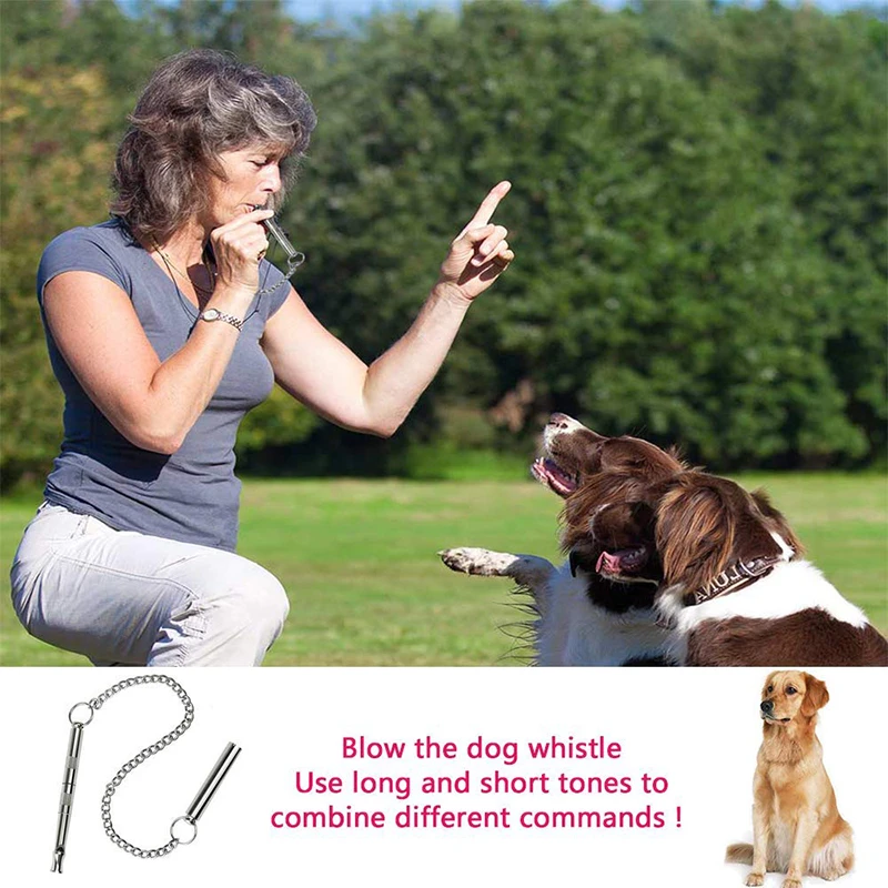 Hiroumer Dog Whistle Pure Copper with Dog Training Manual Instruction Professional Dog Whistles Training Tools to Stop Barking Adjustable Ultrasonic Silent Bark Control for Dogs 