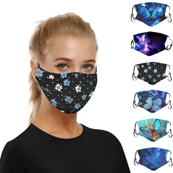 

Masque 3d Butterfly Printed Mask Windproof Dustproof Protective Mouth-muffle Masks Washable Fashion Reusable Mascarillas De Tela