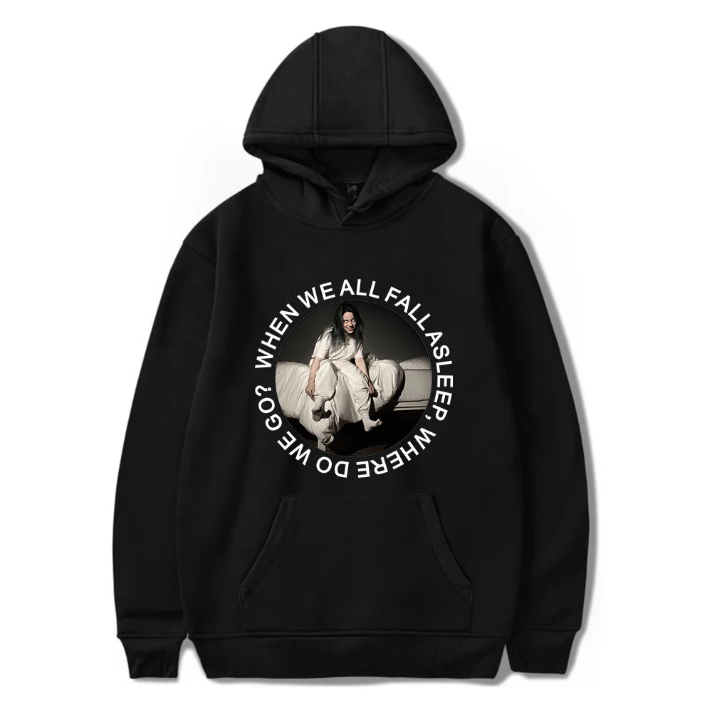 Billie Eilish толстовки Толстовка для мужчин Повседневный пуловер с капюшоном длинным