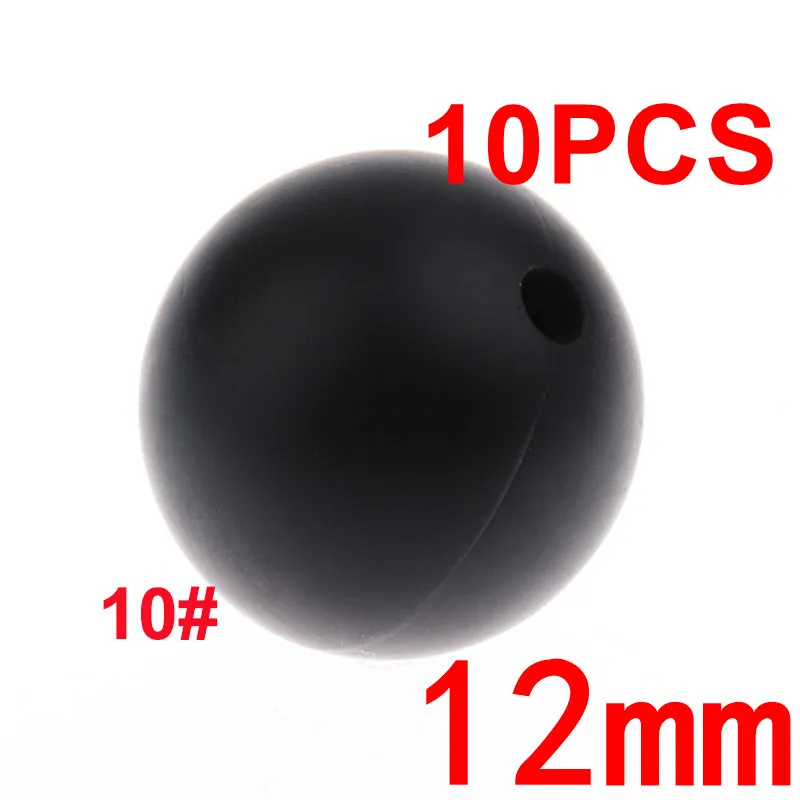 10 Smokey Black Fkisbox, 10 шт., 12 мм, жемчужный Силиконовый круглый Прорезыватель для зубов для детей, Бисероплетение без бисероплетения, подарок для младенцев, прорезыватель, подвеска, ожерелье, ювелирное изделие, Mordedor - Цвет: 10 Smokey Black