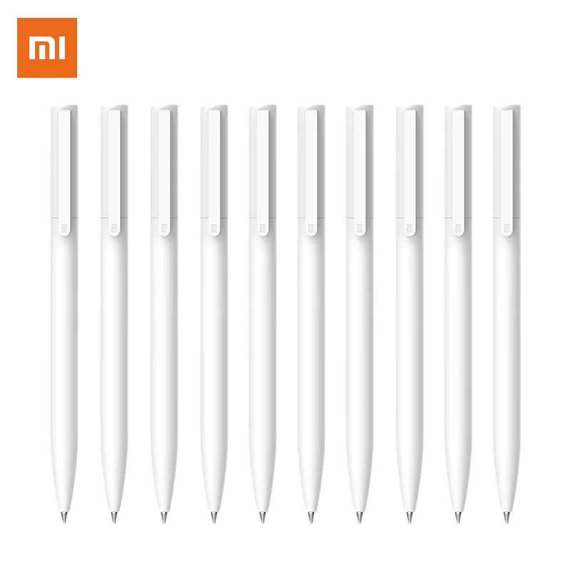 Гелевая ручка Xiaomi 10 шт. японские чернила MiKuni Швейцария наконечник MIKRON белый