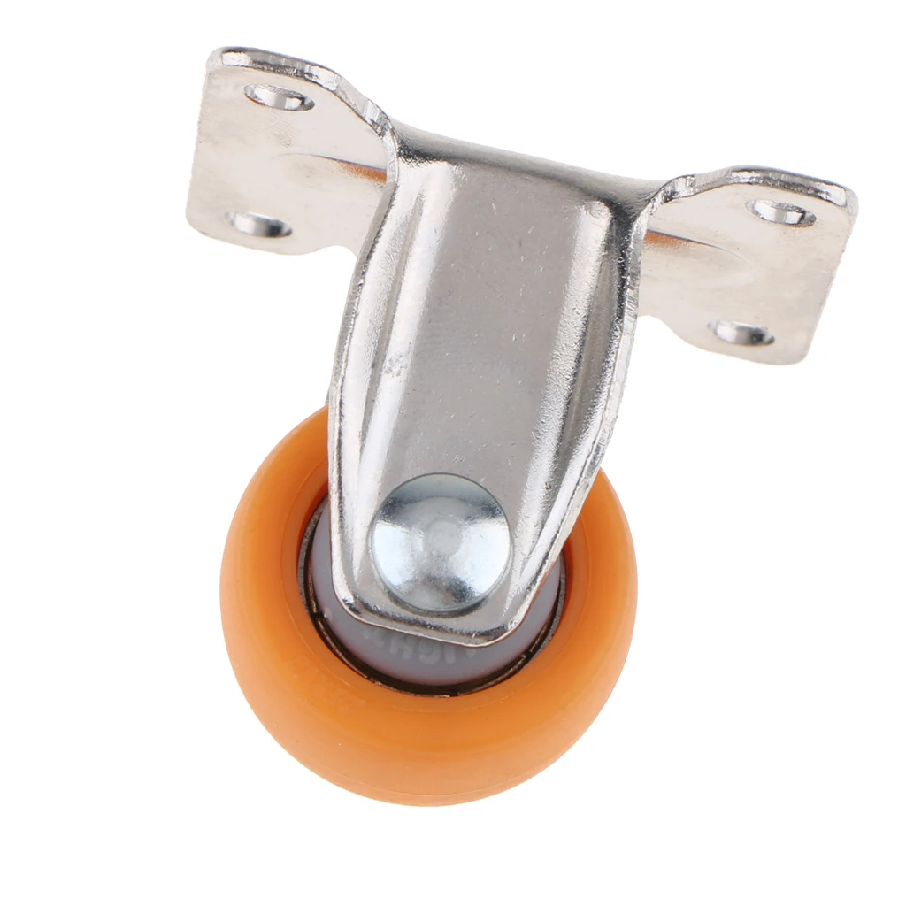 Fixed Caster Wheels, Heavy Duty Nylon Wheel with Top Plate, Replacement Wheel for Carts, Furniture, Dolly, Workbench, Trolley