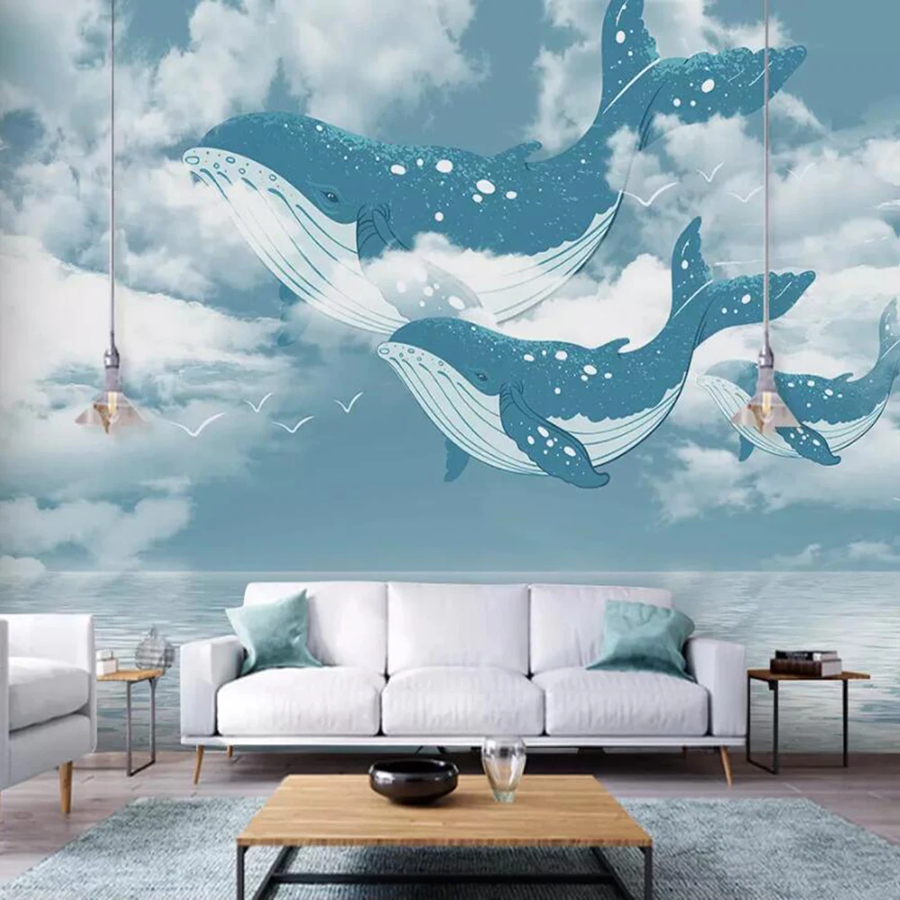 Milofi custom 3D wallpaper mural hand-painted small fresh house children's room bedroom TV background wall decoration pain |