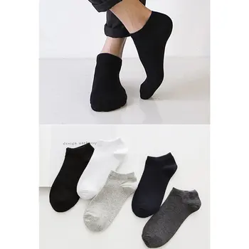 

5 Pairs/ Pack Boat Socks Mens Color Dress Cotton Socks Male Summer High Quality New Casual Breatheable Anti-Bacterial Socks