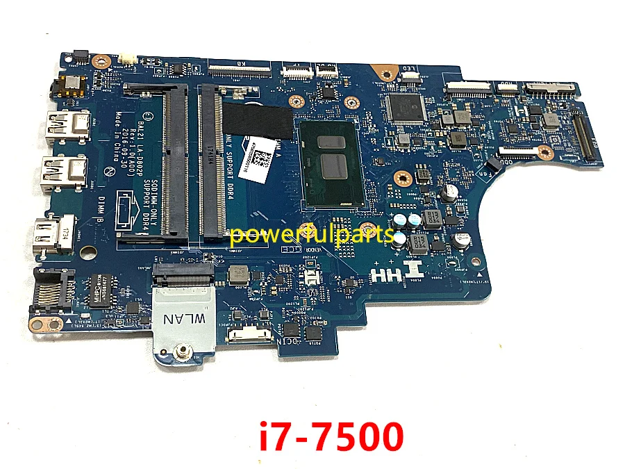 the most powerful motherboard BAL21 LA-D802P motherboard for dell inspiron 5767 5567 mainboard 081YW5 with i7-7500 cpu soldered on board working perfect cheap motherboard for pc