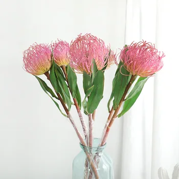 

A Generation of Fat Wedding Road Lead Decorative Model Single Stem Pincushion Artificial Flower Living Room Home Decoration Mode