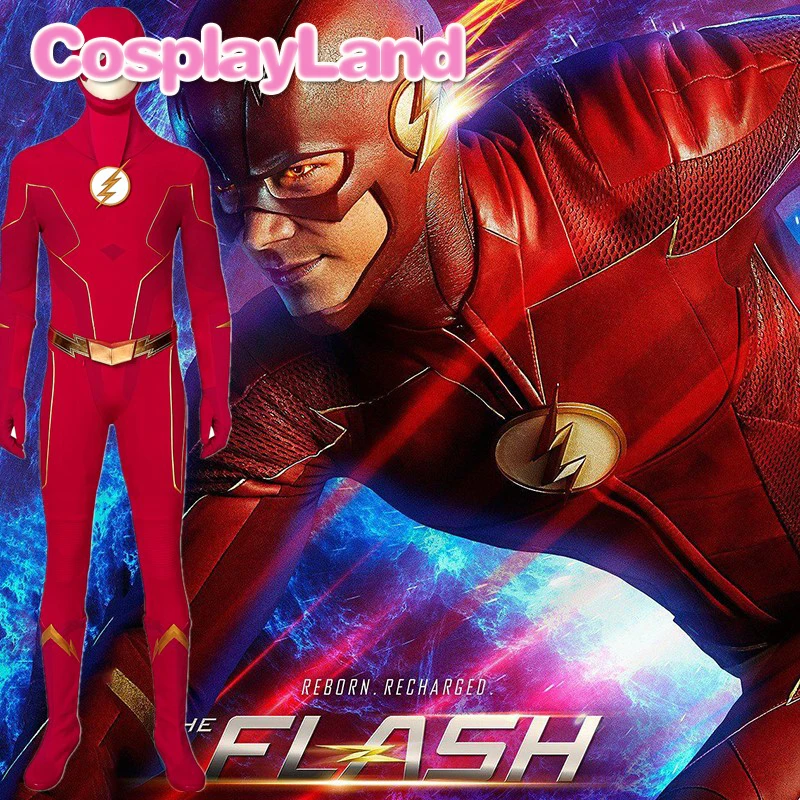 Костюм Барри Аллена из флэш-сезона 6 костюм для косплея комбинезон Хэллоуина