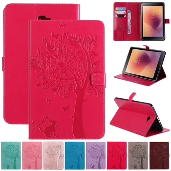

Leather Case Cover For Samsung Tab A 10.1inch T580 Embossed Flip Fold Protective Stand Shell PU Soft Bracket Skin With Card Solt