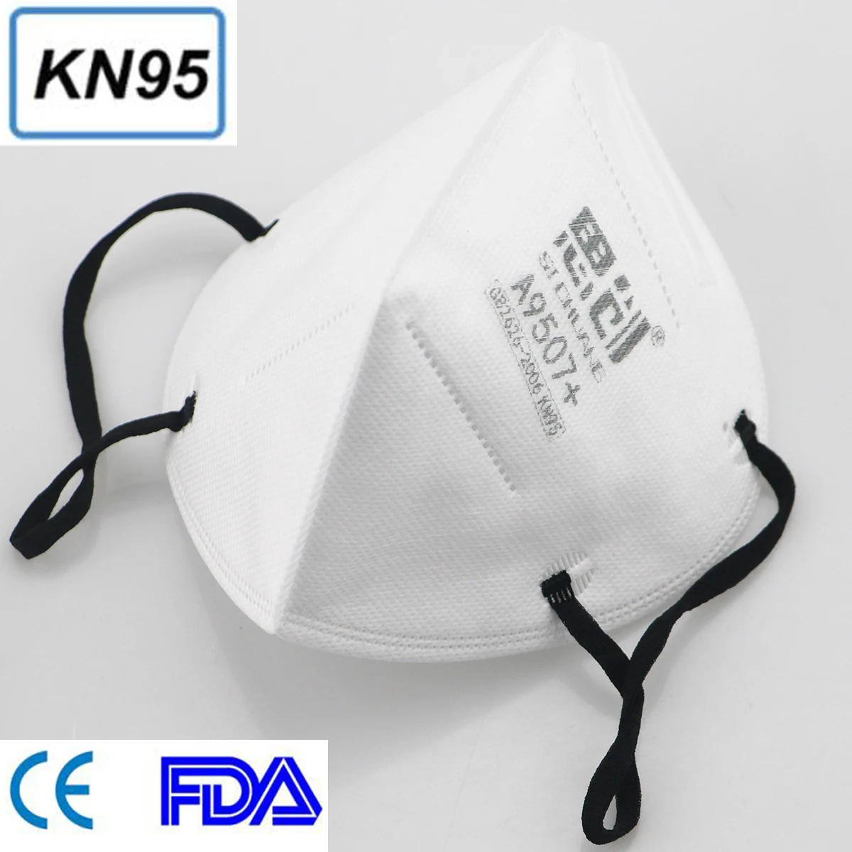 

50pc Non-Disposable Mask KN95 Face Mask 95% Filtration Non-woven Fabric Protective Masks Dust Particles Pollution Filter