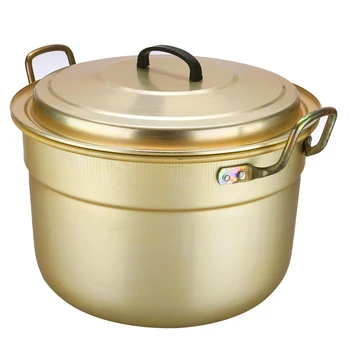 

Extra thick steamer old yellow aluminum soup stew pot large capacity water boiler steam stewpan saucepan saucepot stewpot