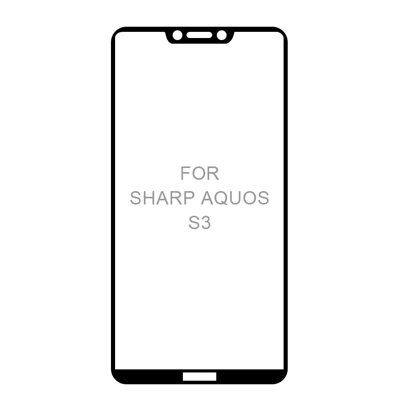 Закаленное стекло для Sharp Aquos S3 s2, черное 3D полное покрытие, Защитное стекло для экрана Sharp s3 mini s2