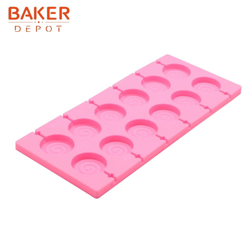 BAKER DEPOT силиконовая форма для леденца круглая Конфета шоколадная форма для торта Печенье Кондитерские изделия инструмент для выпечки 12 полости