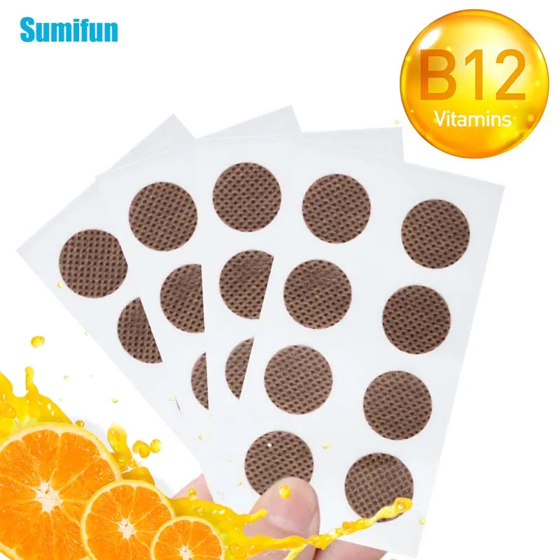 24pcs/lot Vitamin B12 Energy Plaster Eliminate Irritability Promote Cell Mature Body Pain Relief Patch Muscle Relax Sticker pain relief patch