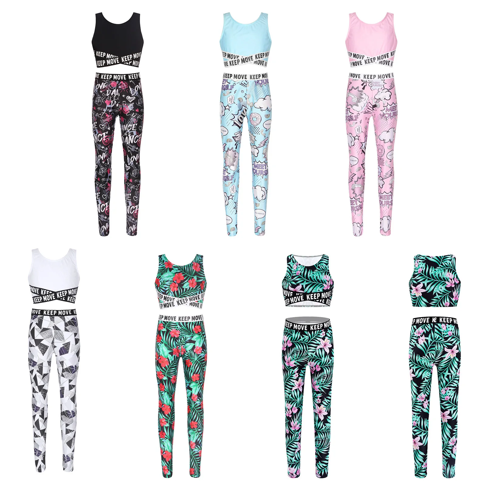 Kids Kleding Meisjes Sport Sets Yoga Trainingspakken Meisjes Kleding  Mouwloze Gym Crop Top Kind Hoge Taille Fitness Gym Leggings  Broek|Kledingsets| - AliExpress
